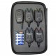 Set 4 Avertizori si Statie cu Penar Transport, Raza 150m, Baterii Incluse