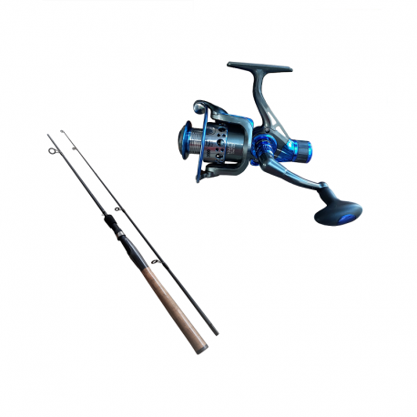 Set spinning lansetă 2.4 m 100% carbon Cool Angel Raizer și mulineta YoYo 2000, putere aruncare 10-30 g