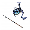 Set lansetă telescopică 2.7 m 100% carbon Cool Angel Lord și mulinetă G3 RM30 Wind Blade , putere aruncare 10-110 g