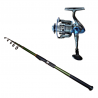 Set lansetă telescopică 3.6 m carbon Cool Angel și mulinetă YoYo cu tambur de 4000 , putere aruncare 30-60 g