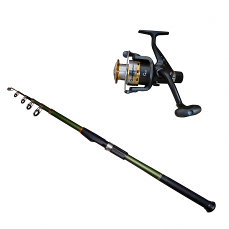 Editeaza: Set lansetă telescopică 2.7 m carbon Cool Angel și mulinetă Fish King cu tambur de 4000 , putere aruncare 30-60 g