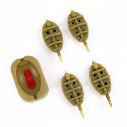 Set momitoare IN LINE Method Feeder cu 4 gramaje diferite si incarcator
