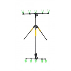 Tripod telescopic cu suport pentru lansete cu 5 posturi