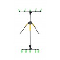 Tripod telescopic cu suport pentru lansete cu 5 posturi
