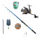 Set lanseta telescopica carbon, mulineta Glamour 3000 Cool Angel si acesorii pescuit, putere aruncare 50-100 g