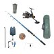 Set lanseta telescopica carbon, mulineta Magic 3000 Cool Angel si acesorii pescuit, putere aruncare 50-100 g