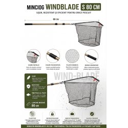 Minciog Windblade S 80 cm - Coada Telescopica, Cap Rabatabil, Plasa cu Ochiuri Fine